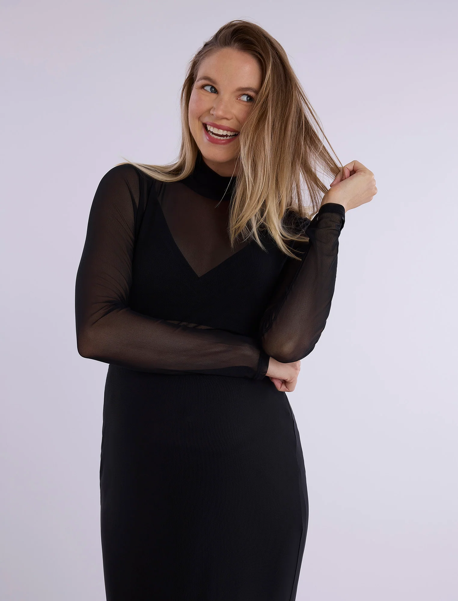 Bodycon Maxi Skirt in Mesh - Fallshirt