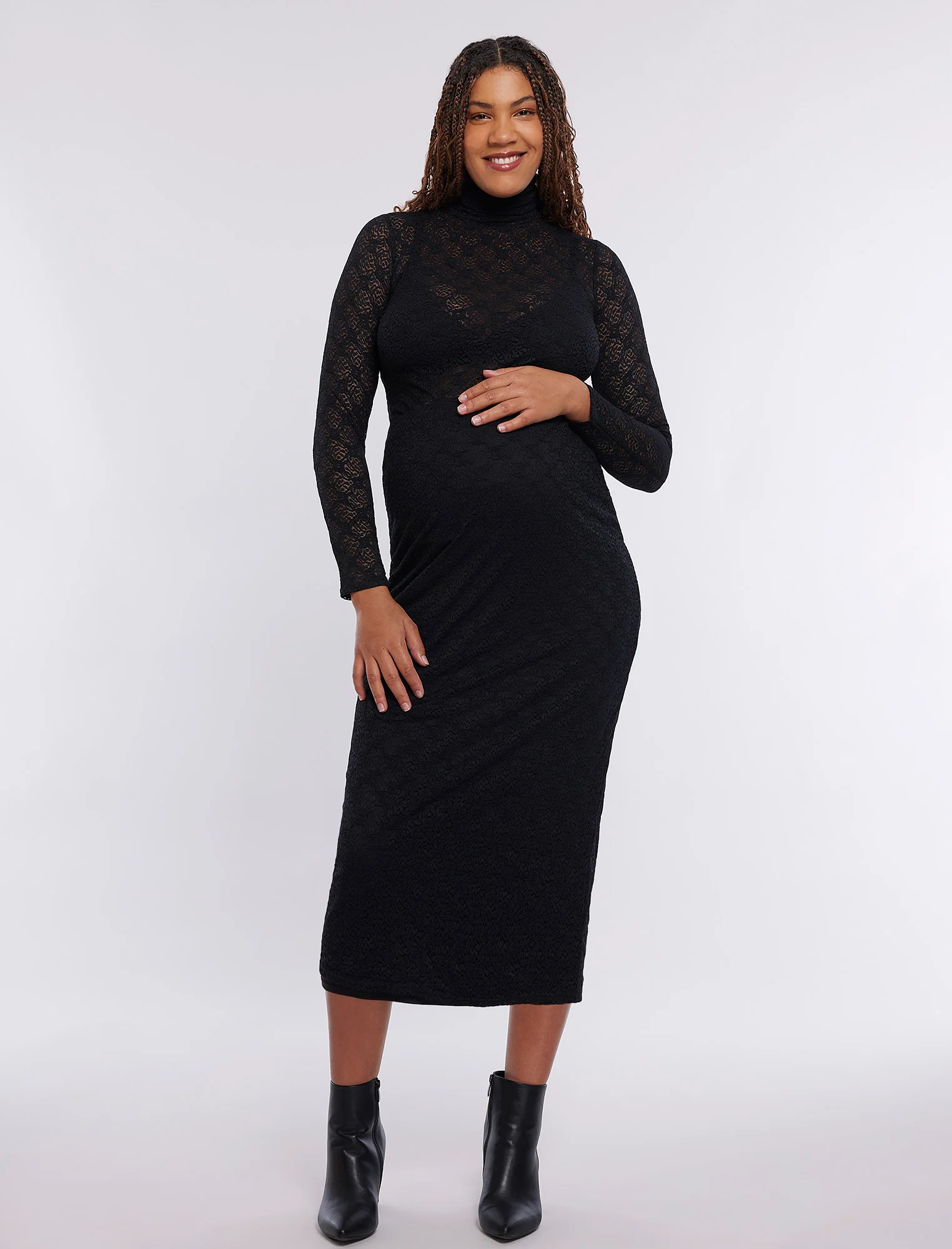 Long Sleeve Bodycon Top in Lace - Fallshirt