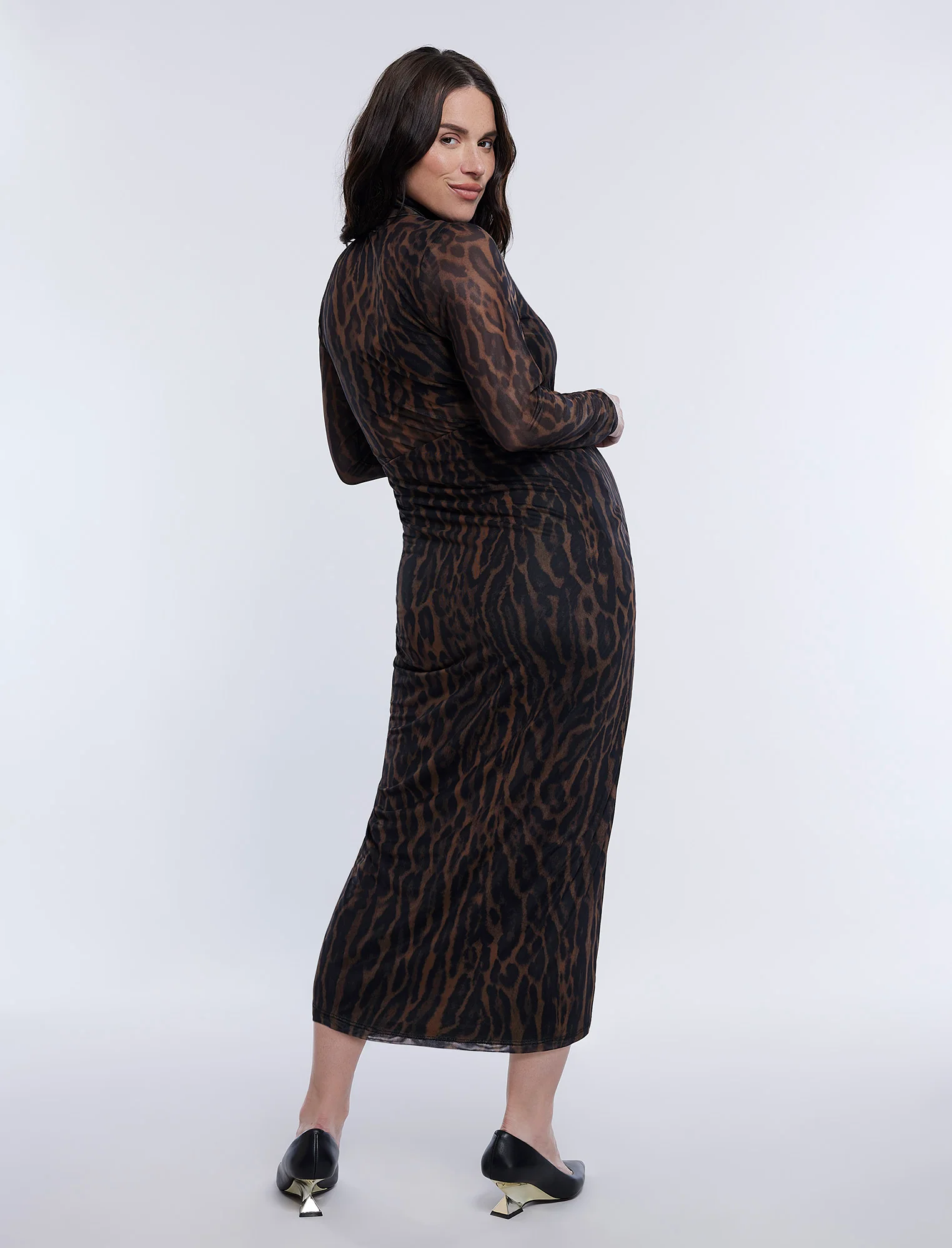 Long Sleeve Bodycon Top in Mesh - Fallshirt